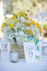 A wedding table with flowers