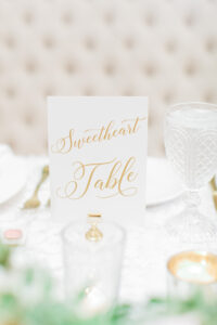 The “Sweatheart Table” sign
