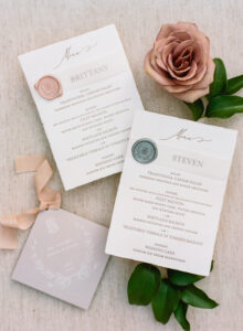 Two wedding menus